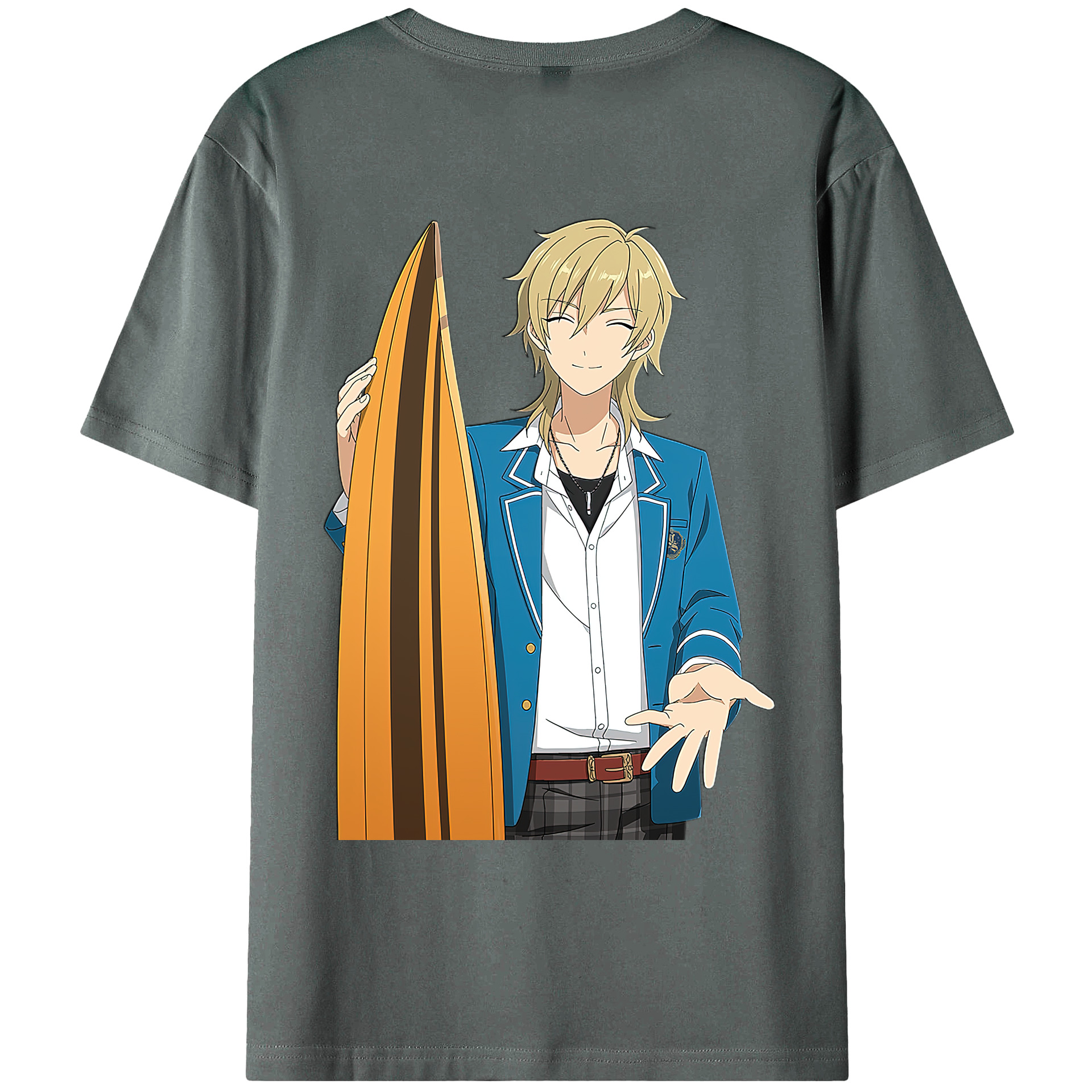 （画像用） あんさんぶるスターズ! Ensemble Stars 綿100％ メンズ半袖Tシャツ（バックプリント） 通気性